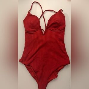 Red Carter Red One Piece Swimsuit